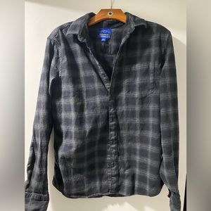 Mens black and gray large flannel